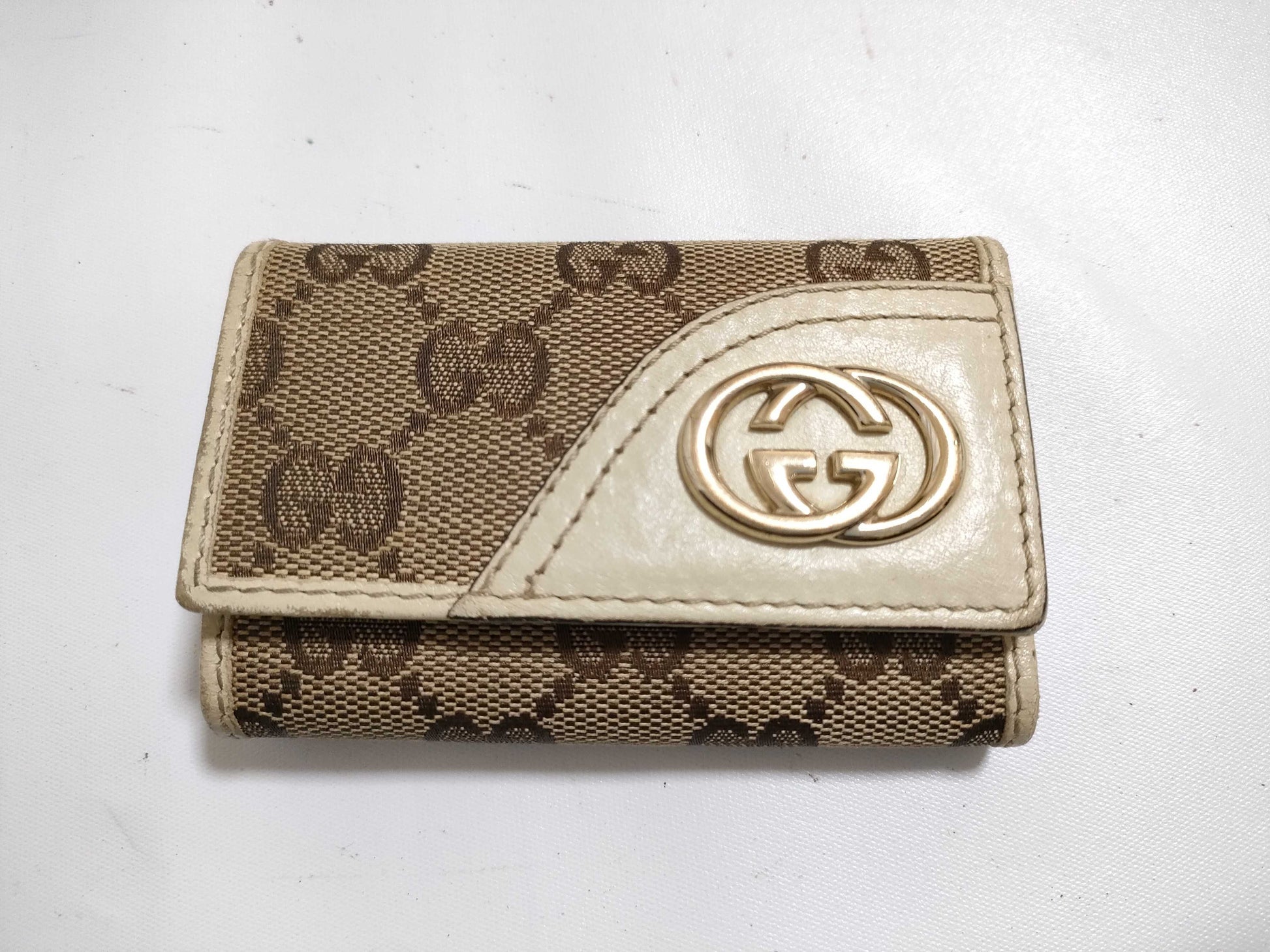 GUCCI GG Canvas 6-Key Case 181599/0416 Brown Key Case/Key Holder