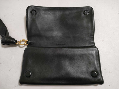 Tory Burch Leather Long Wallet Black