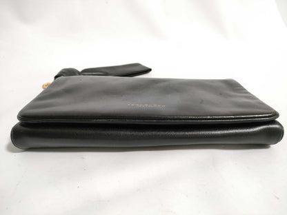 Tory Burch Leather Long Wallet Black