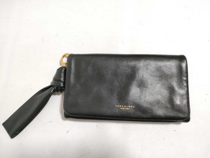 Tory Burch Leather Long Wallet Black