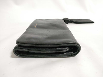 Tory Burch Leather Long Wallet Black
