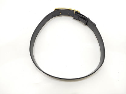 GUCCI Old Gucci Horsebit Leather Belt Black Belt