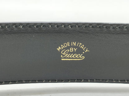 GUCCI Old Gucci Horsebit Leather Belt Black Belt