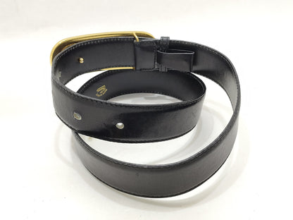 GUCCI Old Gucci Horsebit Leather Belt Black Belt