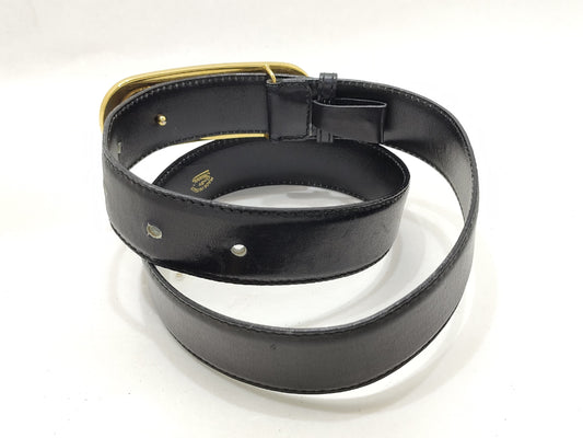GUCCI Old Gucci Horsebit Leather Belt Black Belt