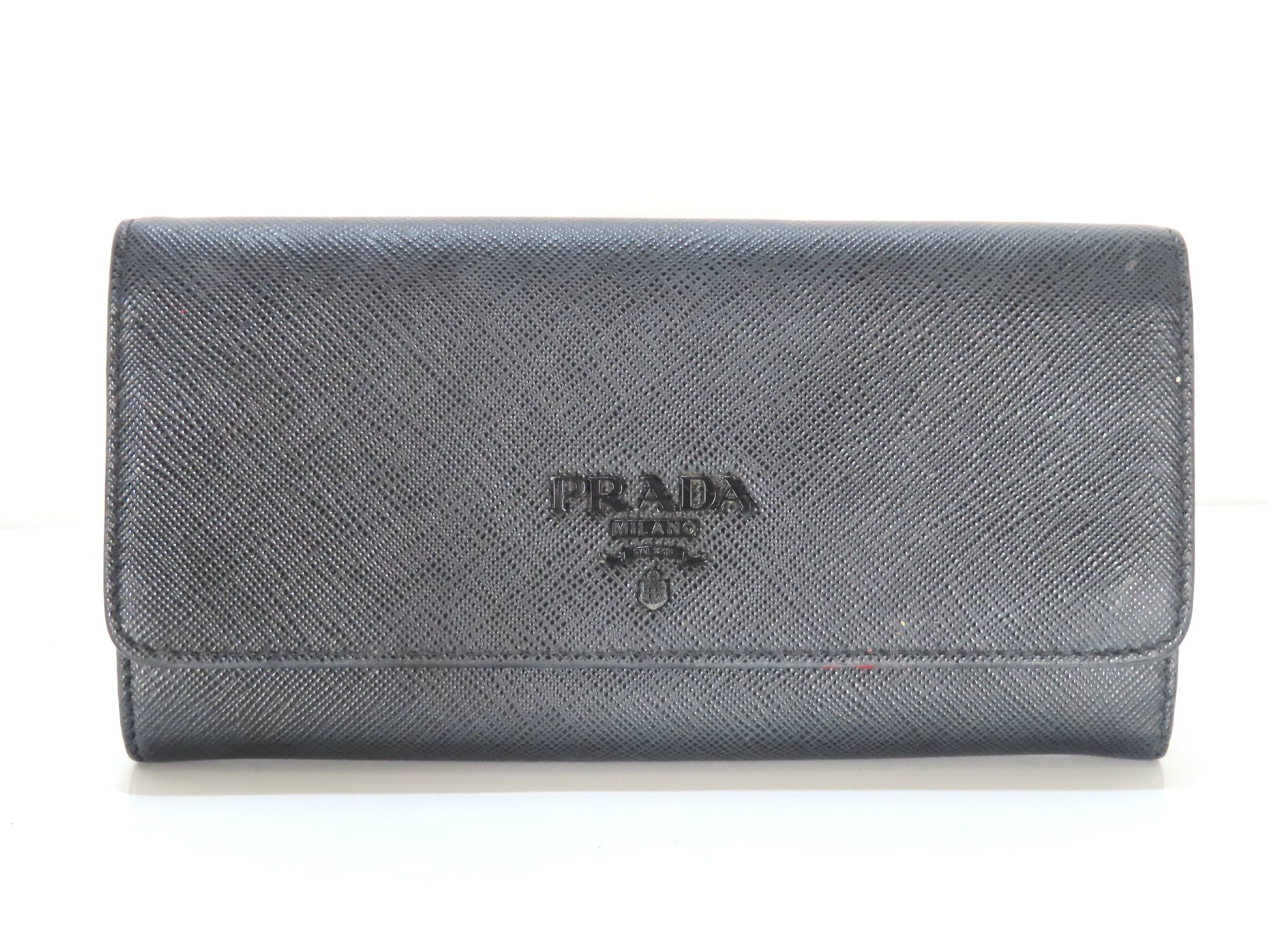 PRADA Saffiano Long Wallet, Black