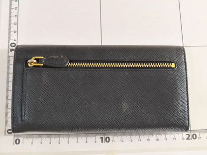 PRADA Saffiano Long Wallet, Black