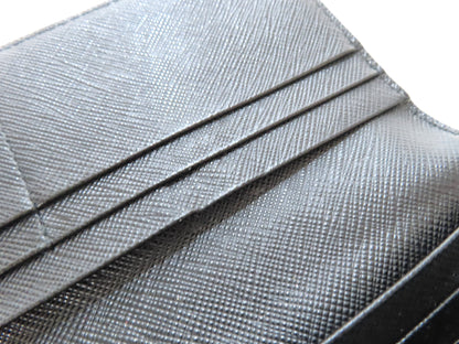 PRADA Saffiano Long Wallet, Black