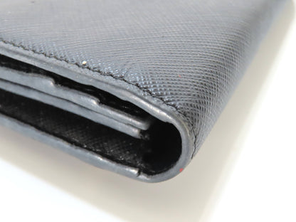 PRADA Saffiano Long Wallet, Black