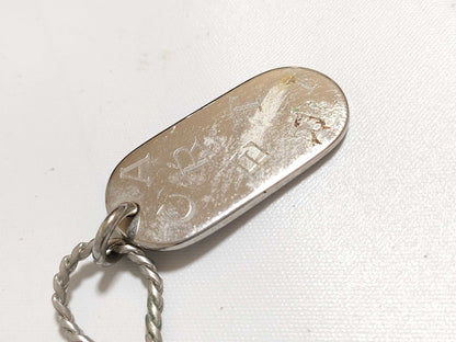Cartier Dog Tag Necklace in Plated Silver