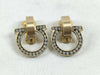 Salvatore Ferragamo Gancini Earrings, GP Gold