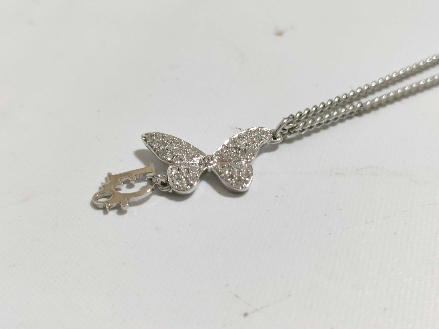 Dior Christian Dior necklace plated silver necklace