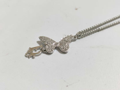 Dior Christian Dior necklace plated silver necklace