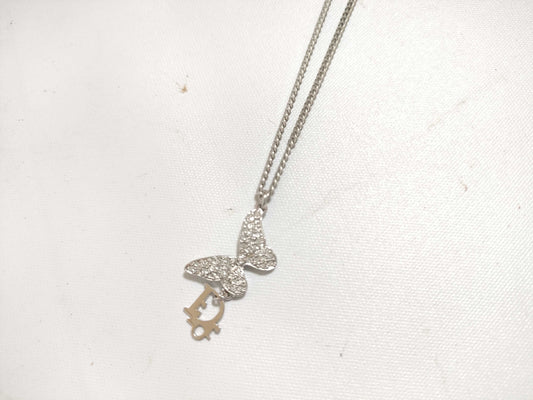 Dior Christian Dior necklace plated silver necklace
