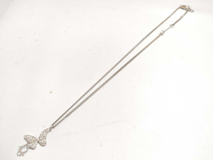 Dior Christian Dior necklace plated silver necklace