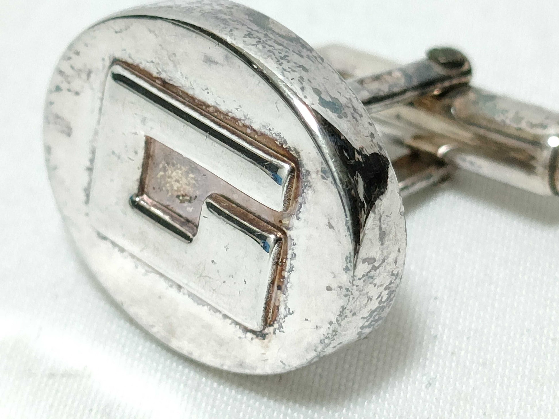 GUCCI G Mark Cufflinks SV925 Silver Tie Clip/Cufflinks
