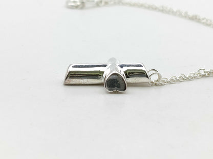 Tiffany & Co. Tiffany Tenderness Heart Cross Necklace SV925 Silver Necklace