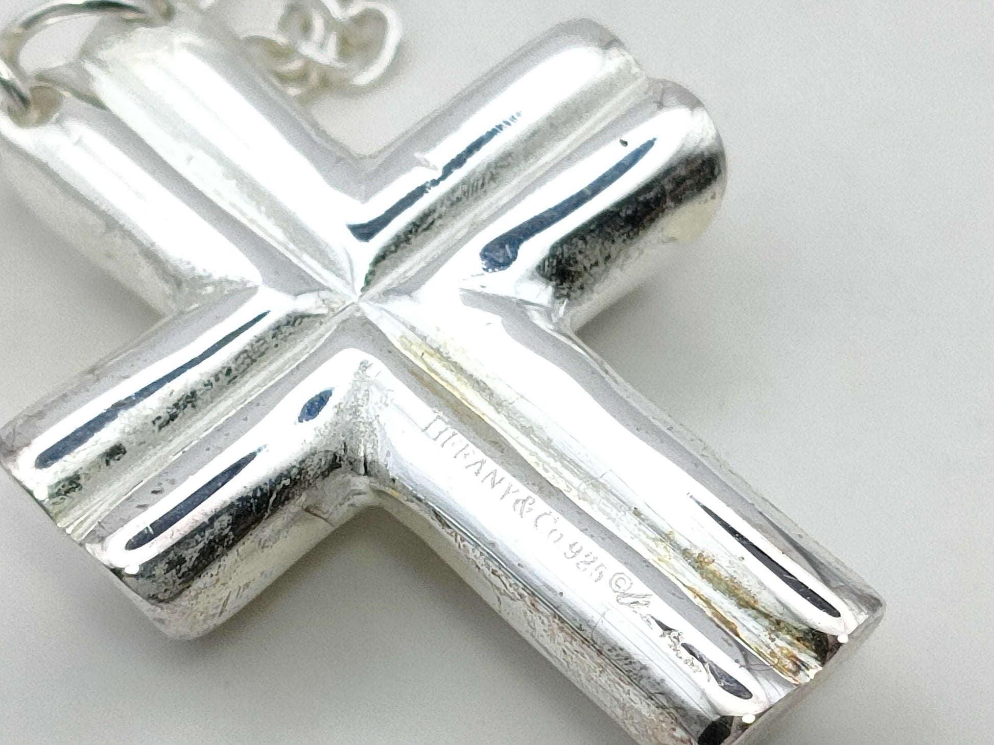 Tiffany & Co. Tiffany Tenderness Heart Cross Necklace SV925 Silver Necklace