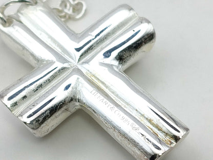 Tiffany & Co. Tiffany Tenderness Heart Cross Necklace SV925 Silver Necklace
