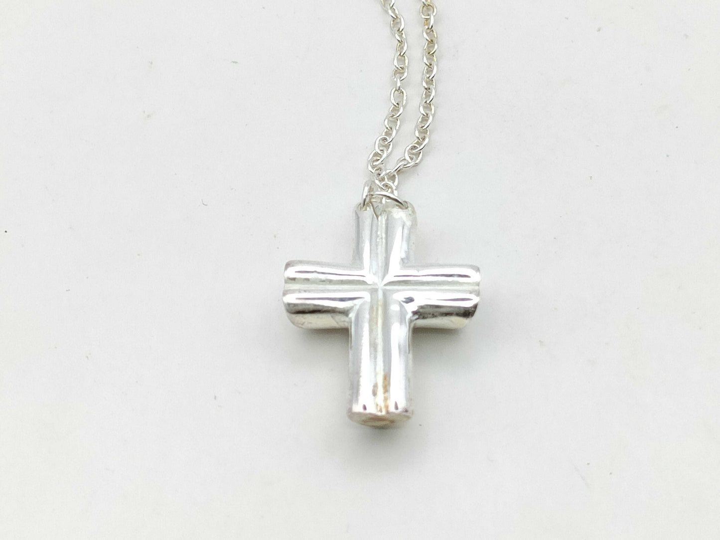 Tiffany & Co. Tiffany Tenderness Heart Cross Necklace SV925 Silver Necklace