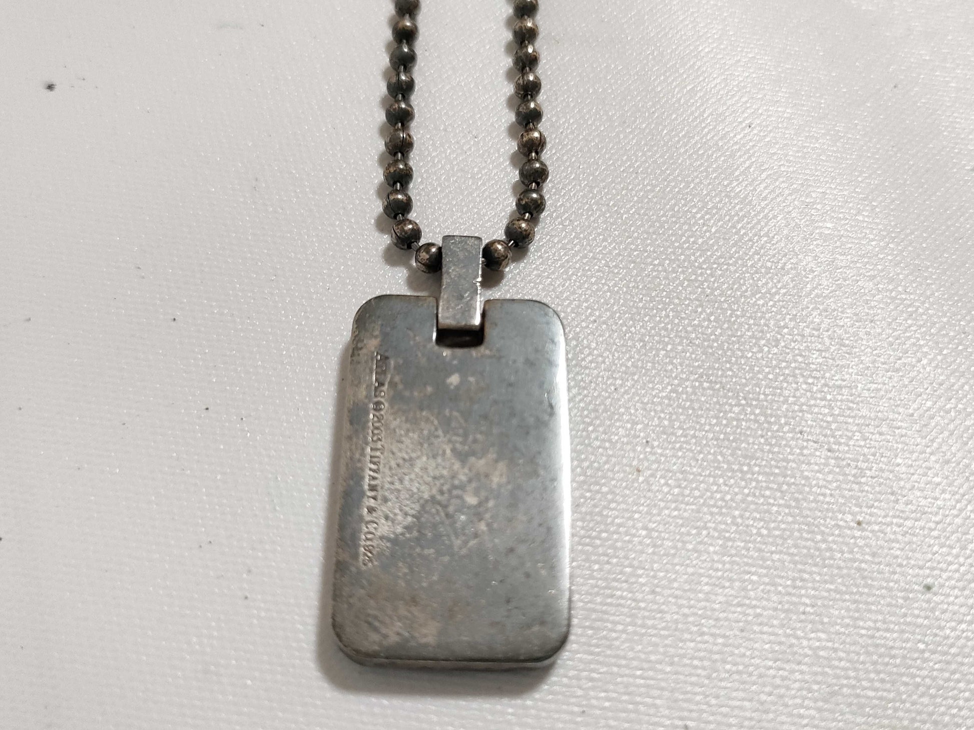Tiffany & Co. Tiffany Atlas Plate Necklace SV925 Silver Necklace