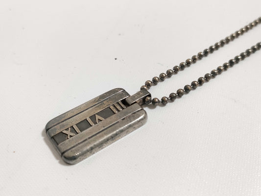 Tiffany & Co. Tiffany Atlas Plate Necklace SV925 Silver Necklace