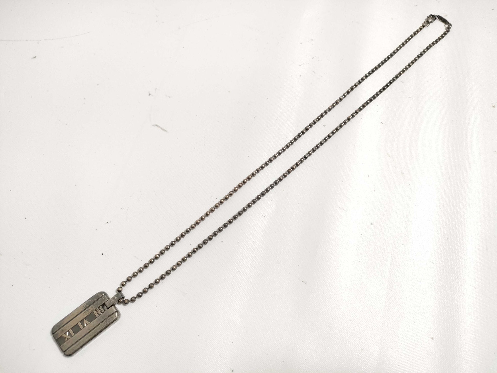 Tiffany & Co. Tiffany Atlas Plate Necklace SV925 Silver Necklace