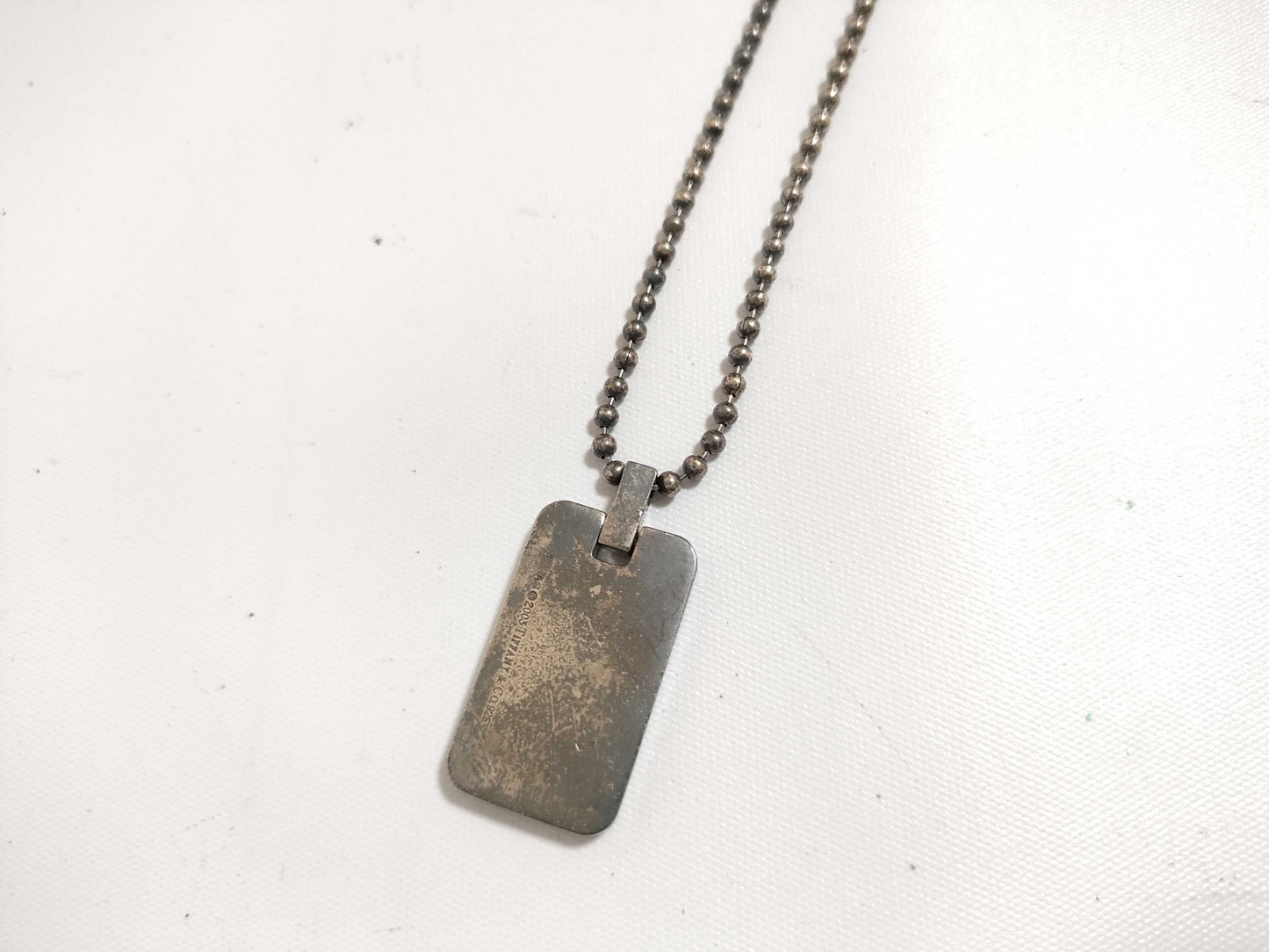 Tiffany & Co. Tiffany Atlas Plate Necklace SV925 Silver Necklace