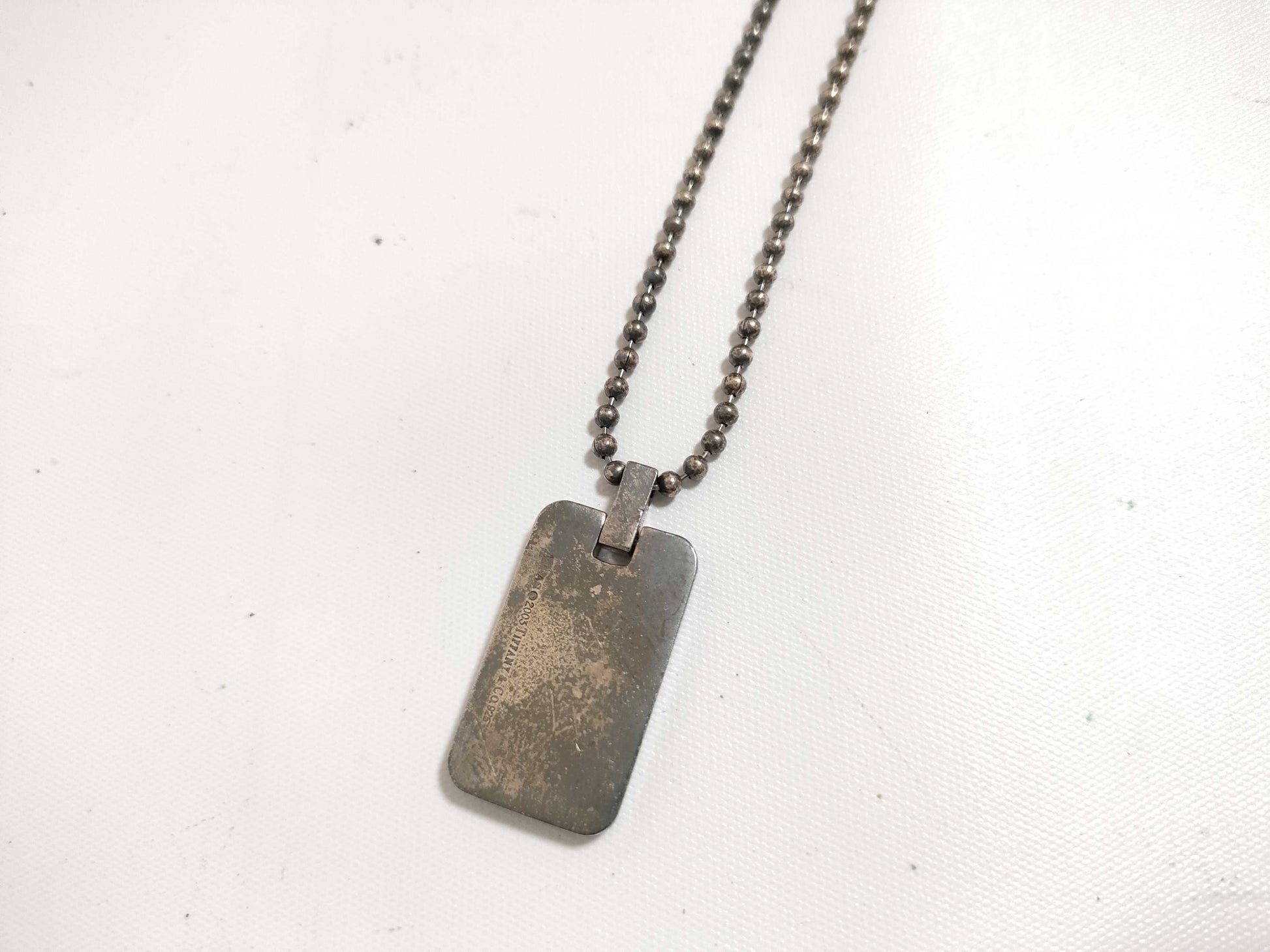 Tiffany & Co. Tiffany Atlas Plate Necklace SV925 Silver Necklace