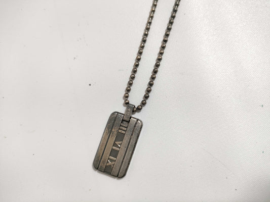 Tiffany & Co. Tiffany Atlas Plate Necklace SV925 Silver Necklace