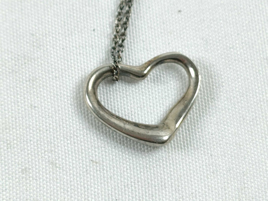 Tiffany & Co. Tiffany Open Heart Necklace SV925 Silver Necklace
