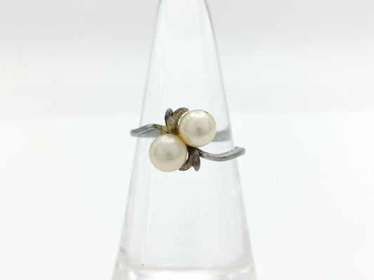 MIKIMOTO Pearl Diameter Approx. 5.6mm*2 Silver 1.6g Ring 