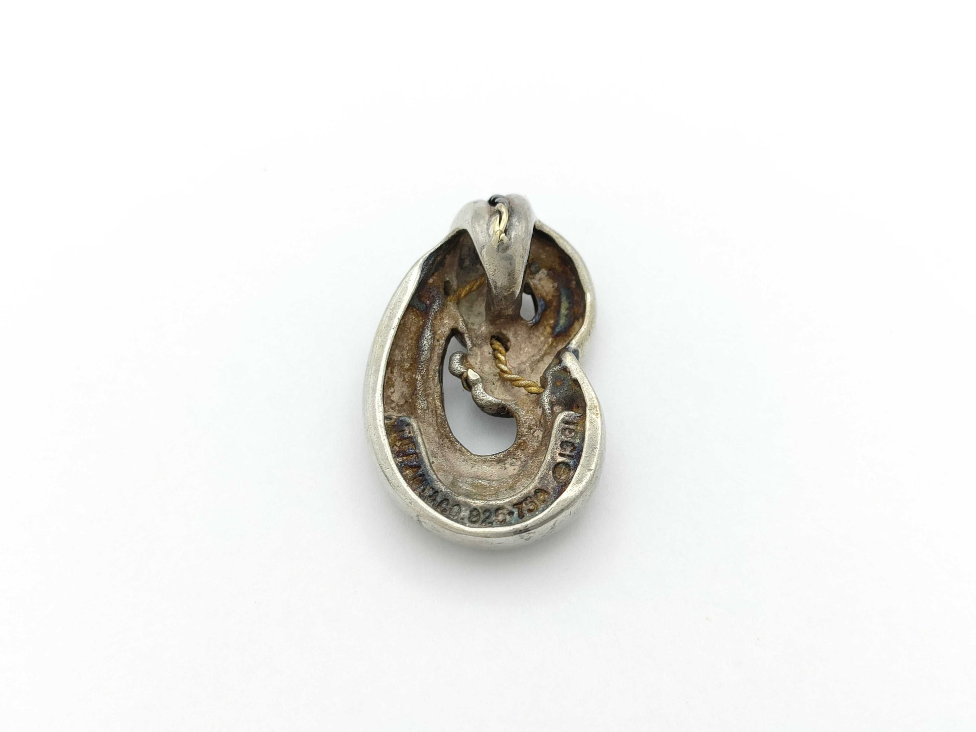 Tiffany & Co. Twisted Knot Rope Top 750/SV925 Silver Pendant Top