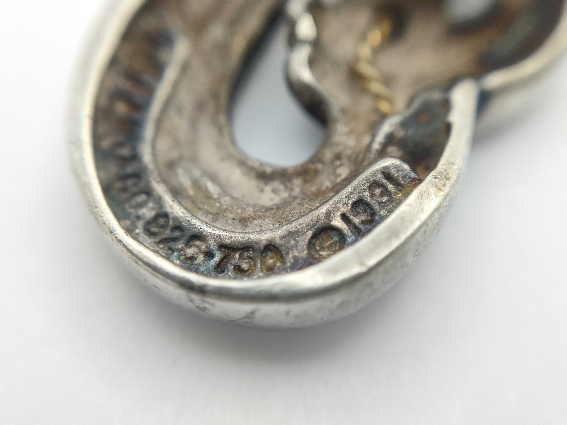 Tiffany & Co. Twisted Knot Rope Top 750/SV925 Silver Pendant Top