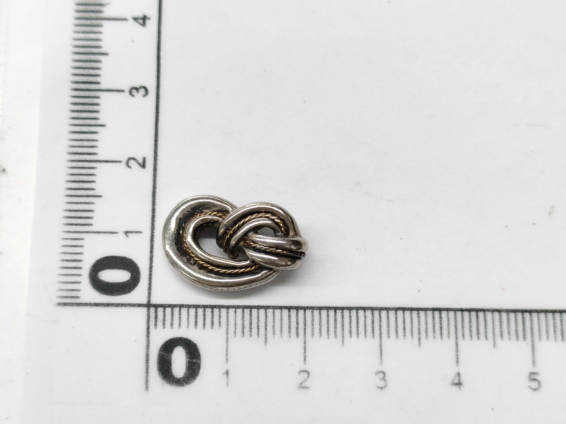 Tiffany & Co. Twisted Knot Rope Top 750/SV925 Silver Pendant Top