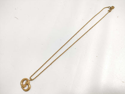 Dior Christian Dior CD Logo Necklace GP Gold Necklace