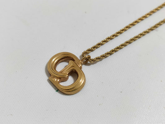 Dior Christian Dior CD Logo Necklace GP Gold Necklace