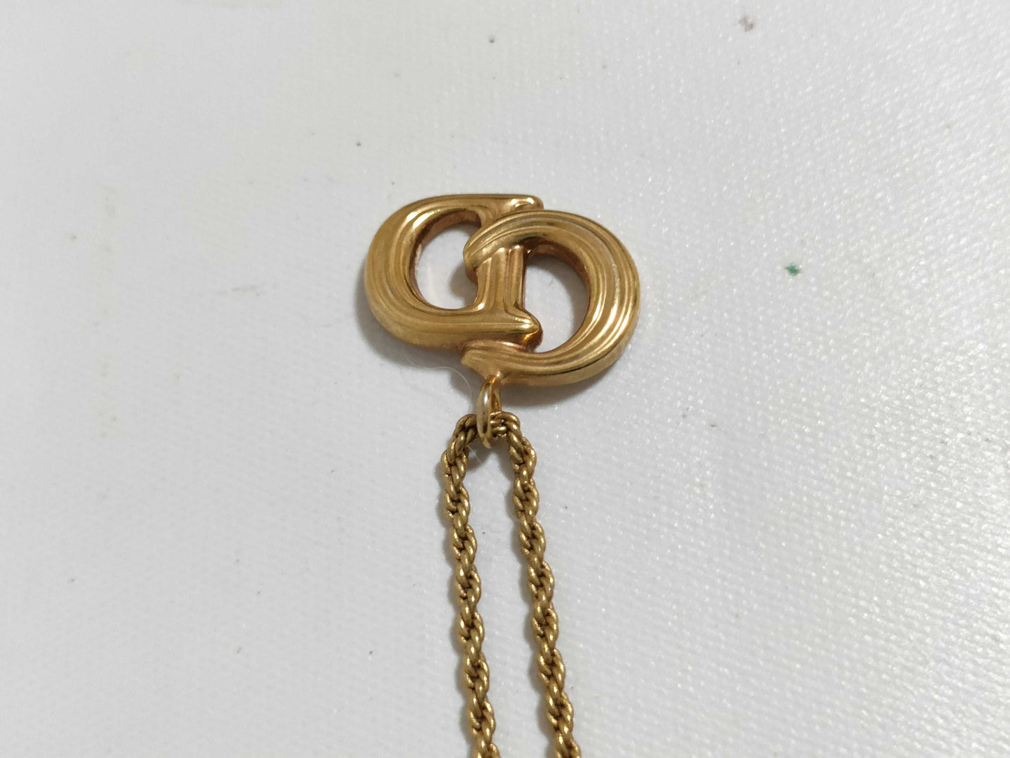 Dior Christian Dior CD Logo Necklace GP Gold Necklace