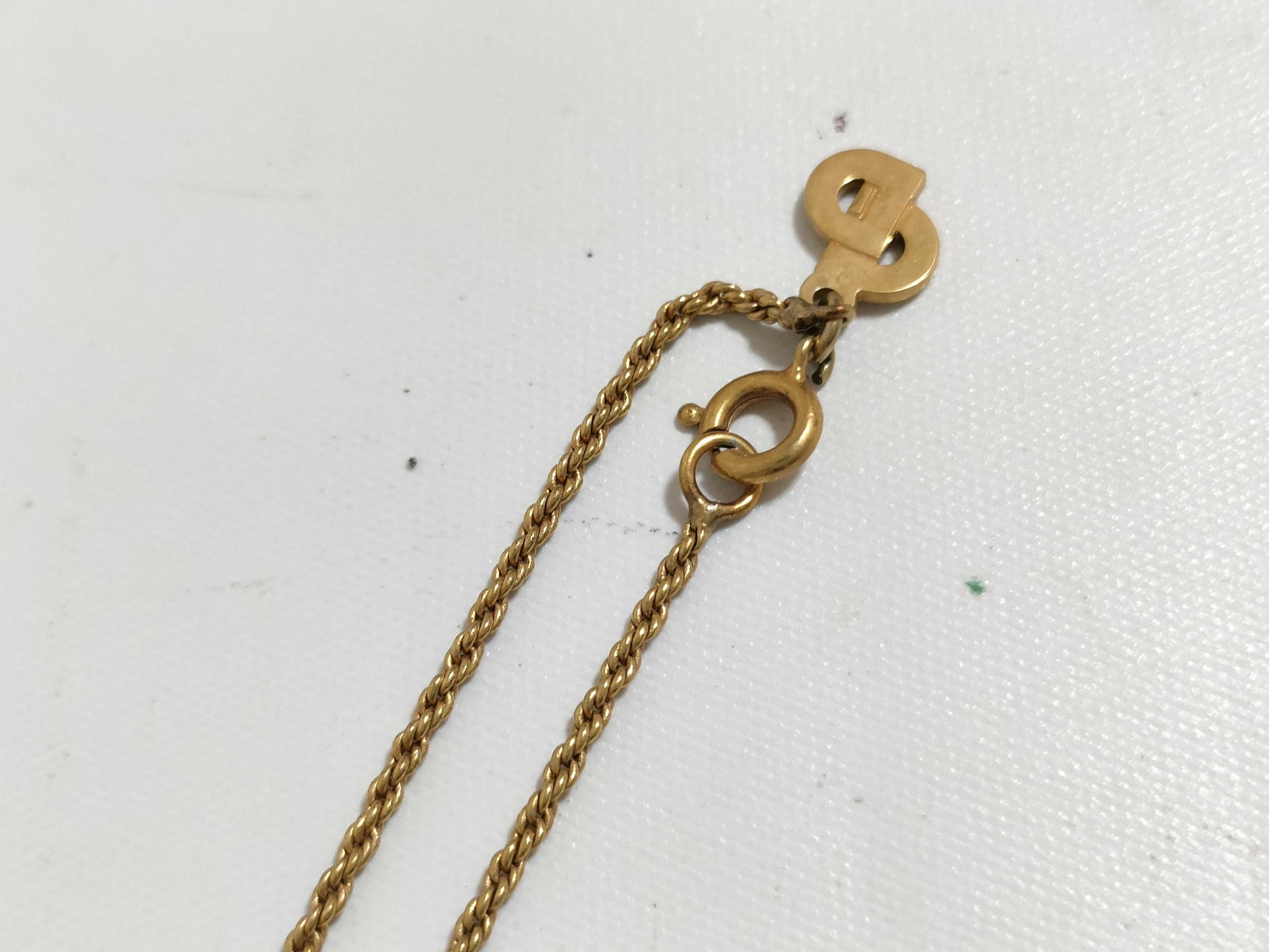 Dior Christian Dior CD Logo Necklace GP Gold Necklace