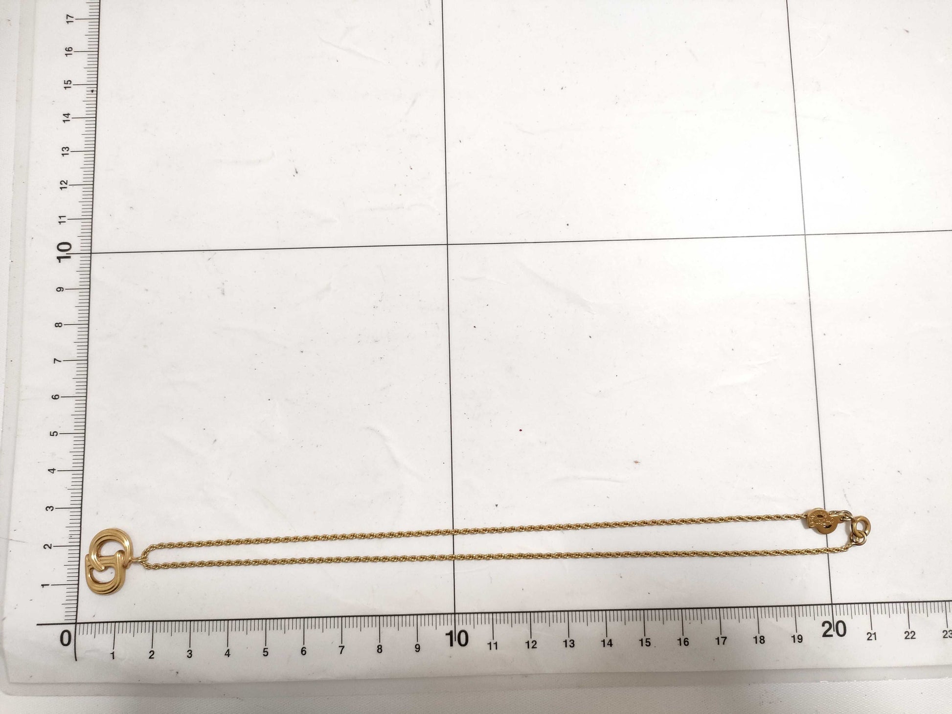 Dior Christian Dior CD Logo Necklace GP Gold Necklace
