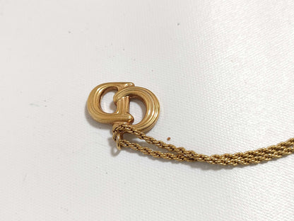 Dior Christian Dior CD Logo Necklace GP Gold Necklace