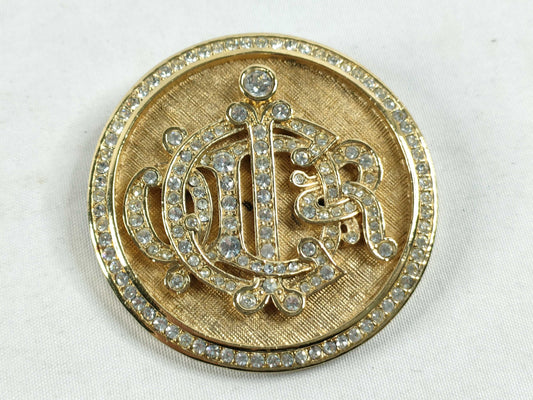 Dior Christian Dior Emblem Logo Brooch GP Gold Brooch