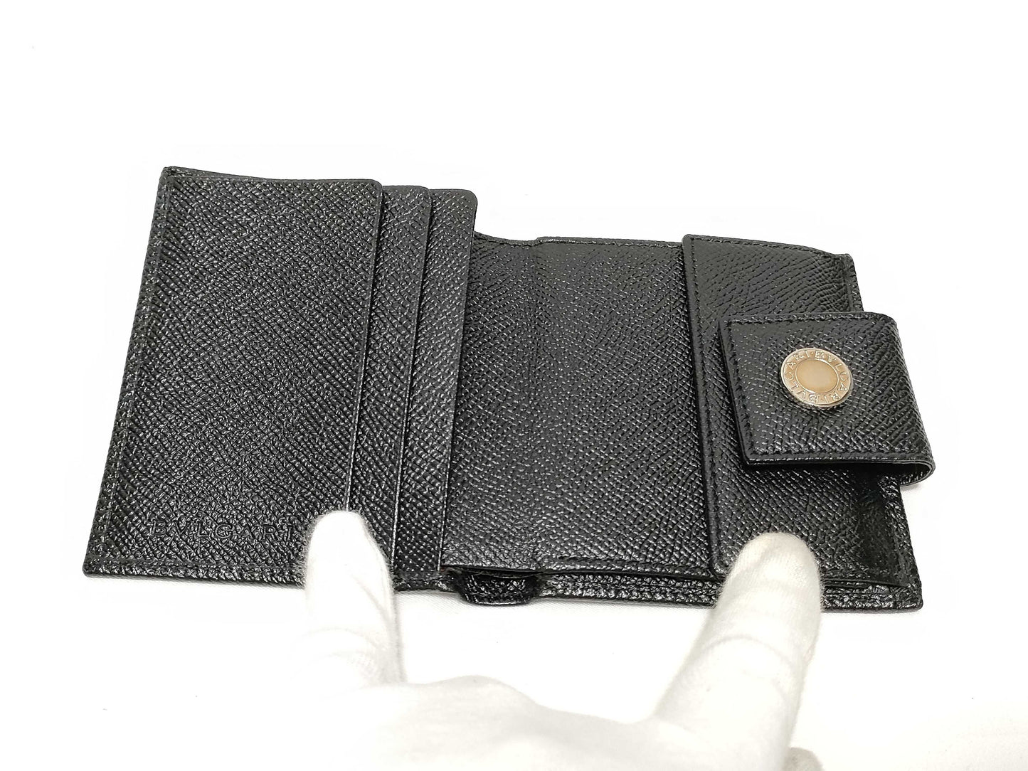 BVLGARI B.zero1 Leather Bifold Wallet Black