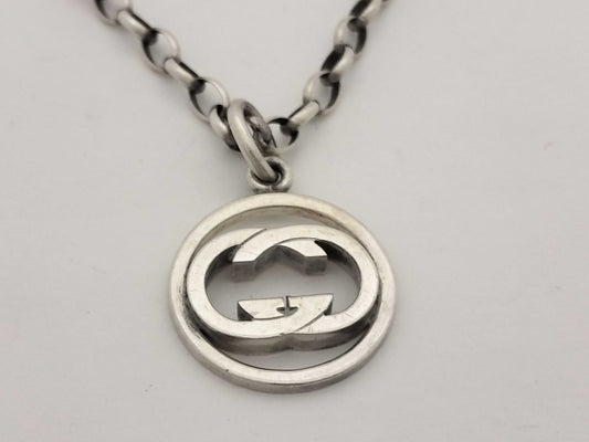 GUCCI Interlocking Necklace SV925 Silver Necklace