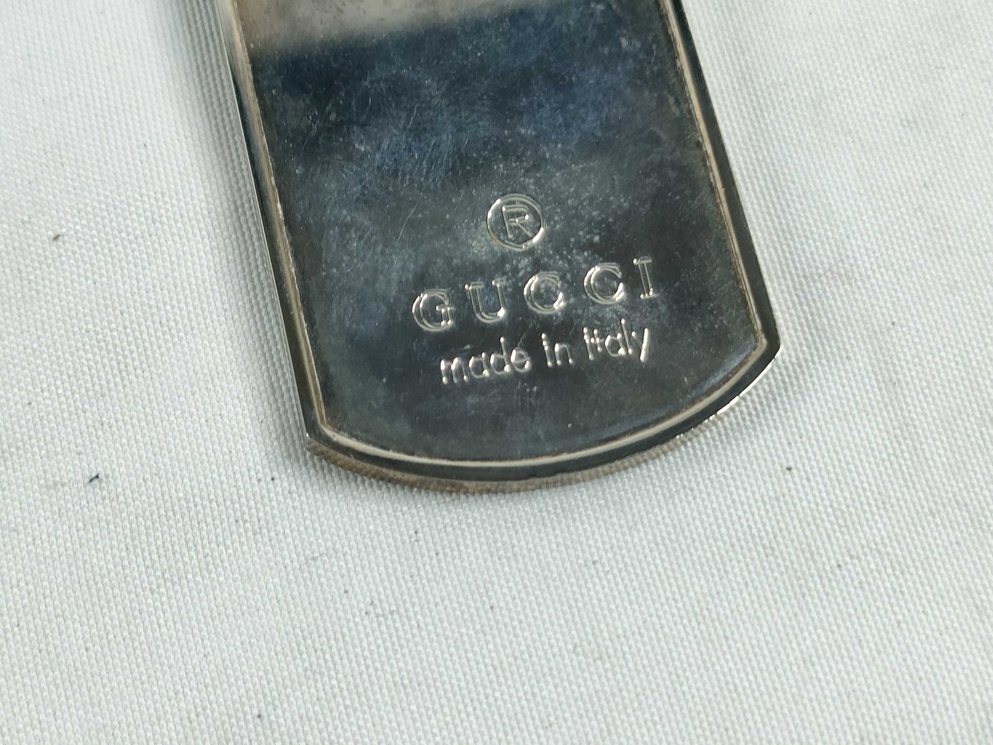 GUCCI Double Dog Tag Necklace SV925 Silver Necklace