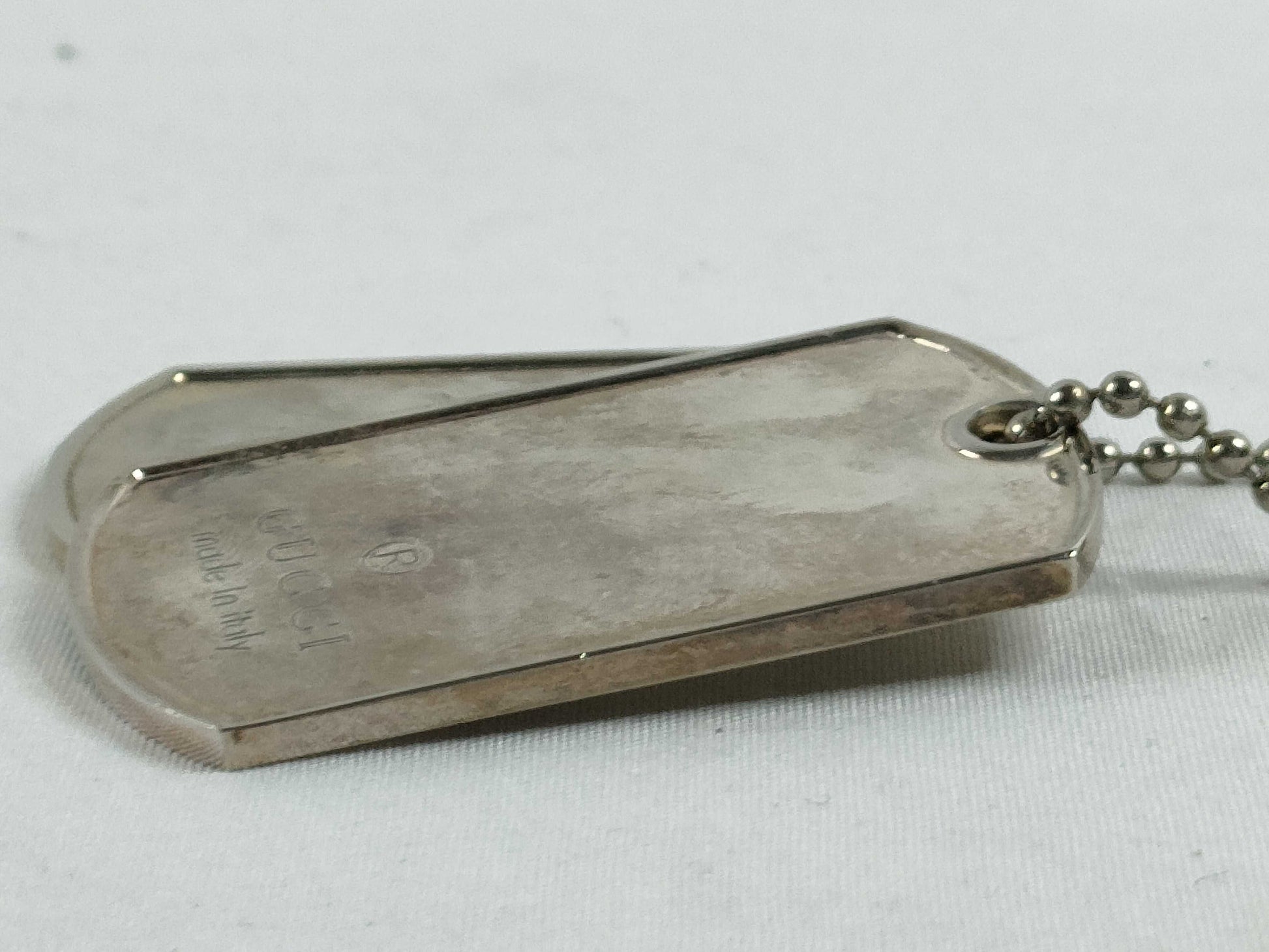 GUCCI Double Dog Tag Necklace SV925 Silver Necklace