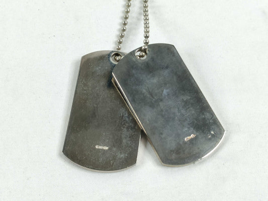 GUCCI Double Dog Tag Necklace SV925 Silver Necklace