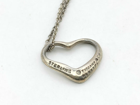 Tiffany & Co. Open Heart Tiffany Open Heart Necklace SV925 Silver Necklace