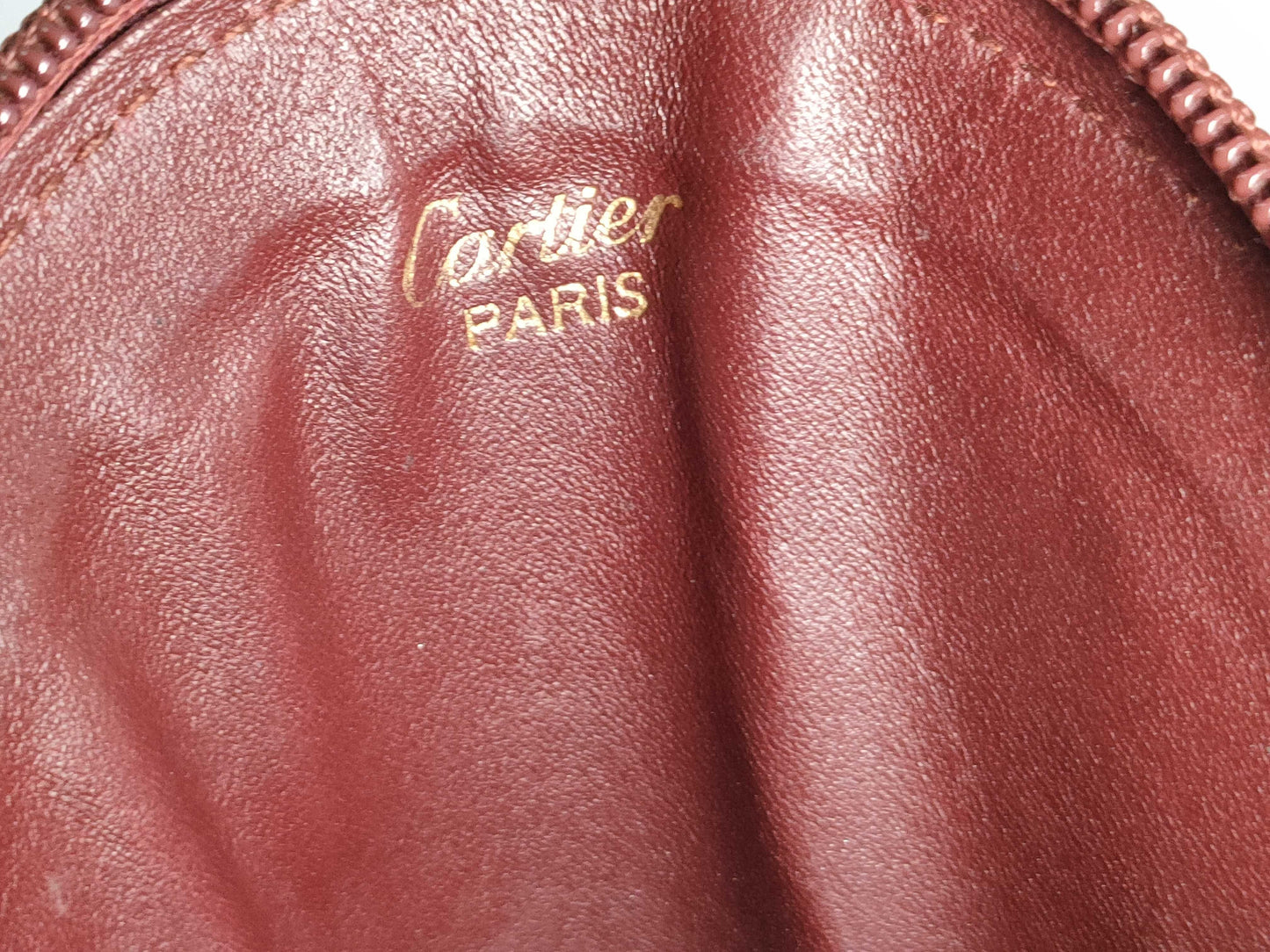 Cartier Must Cartier Must Line Leather Coin Case Bordeaux Coin Case