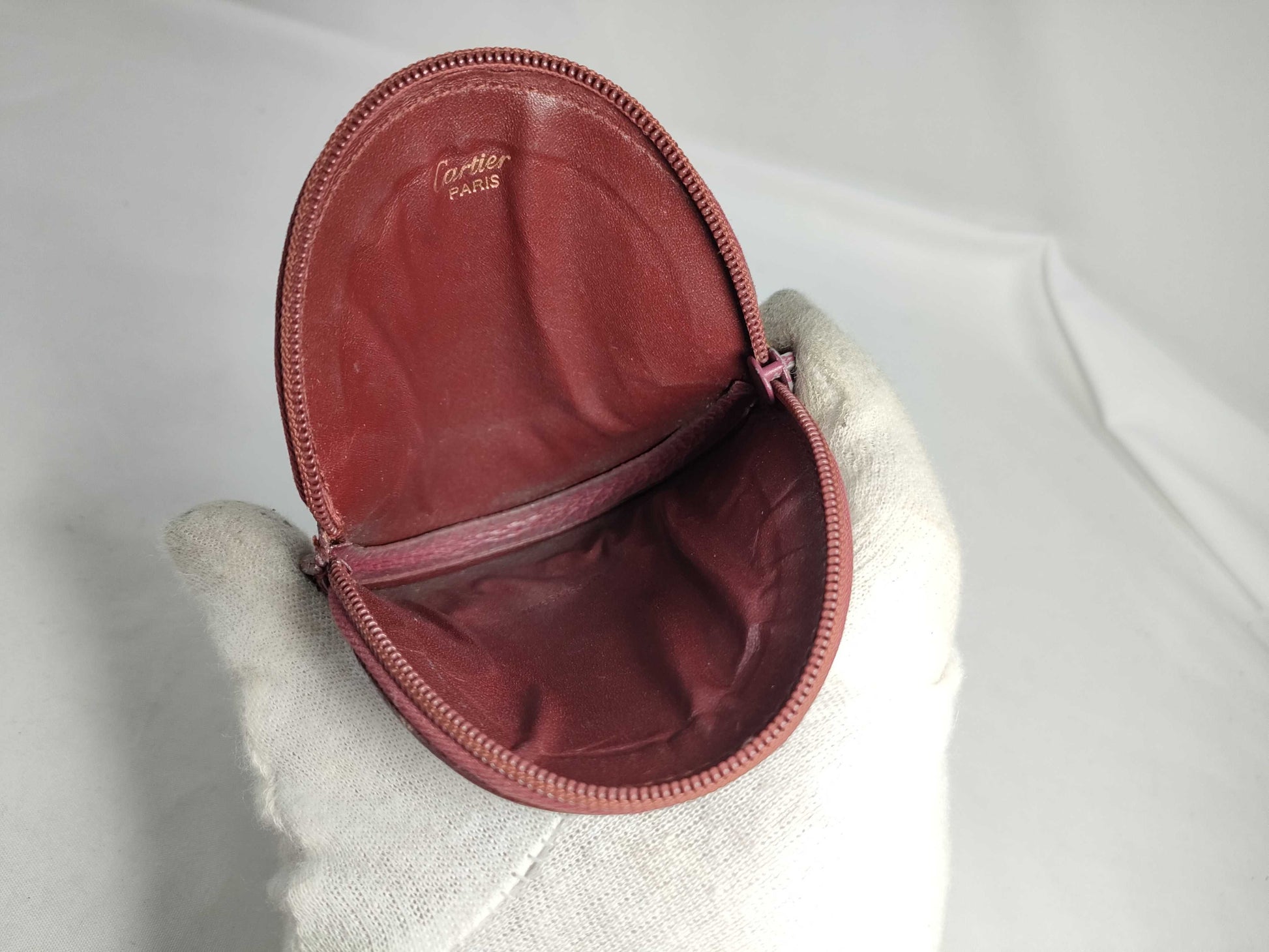 Cartier Must Cartier Must Line Leather Coin Case Bordeaux Coin Case